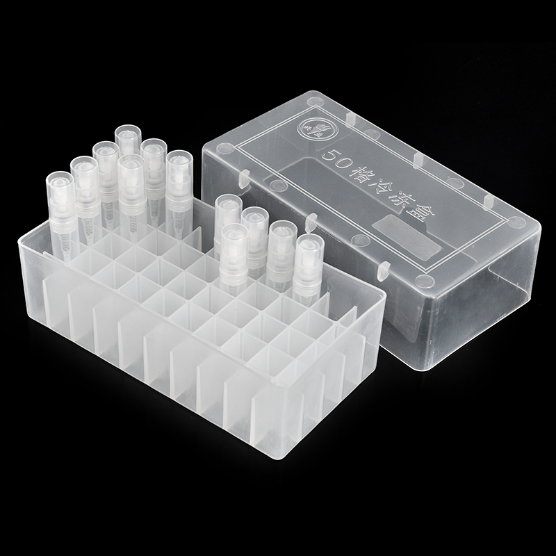 Perfume Decant Sample - 52*77*146mm 50-grid Plastic Box Portable Perfume