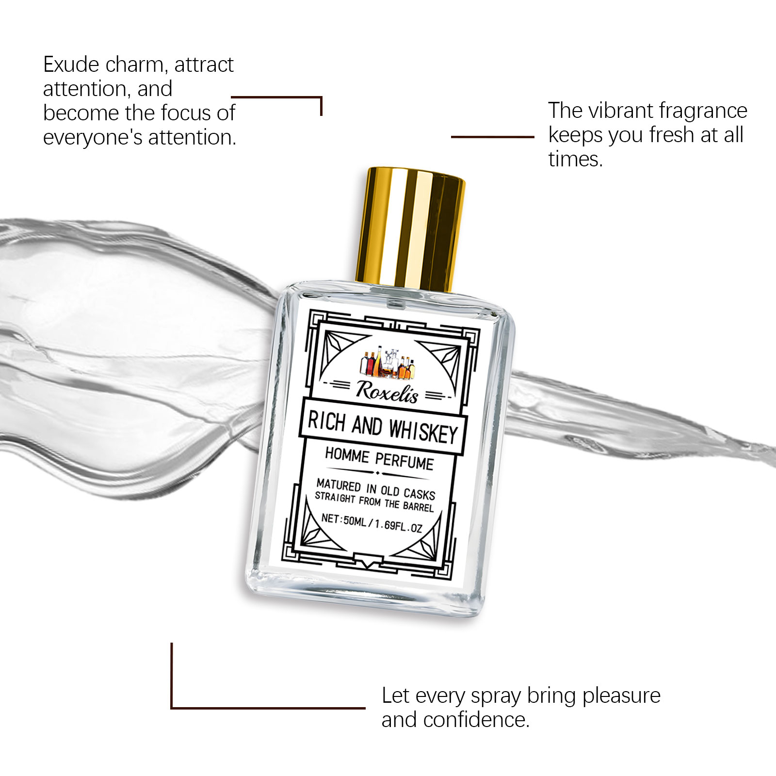 Roxelis 50ml Charm Whisky Men' - Perfume The Fragrance review and price